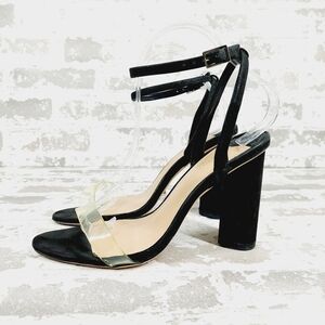 Tony Bianco Black and Clear Sandals